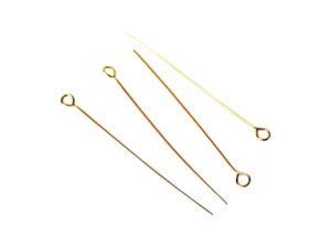 Eye pins in gold colored stainless steel