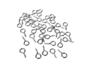 Stainless Steel Screw Eye Pins, 10mm, 35 Pcs