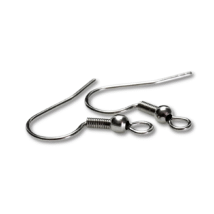 Shepherds hook Earring in stainless steel, 21 mm, 15 pairs