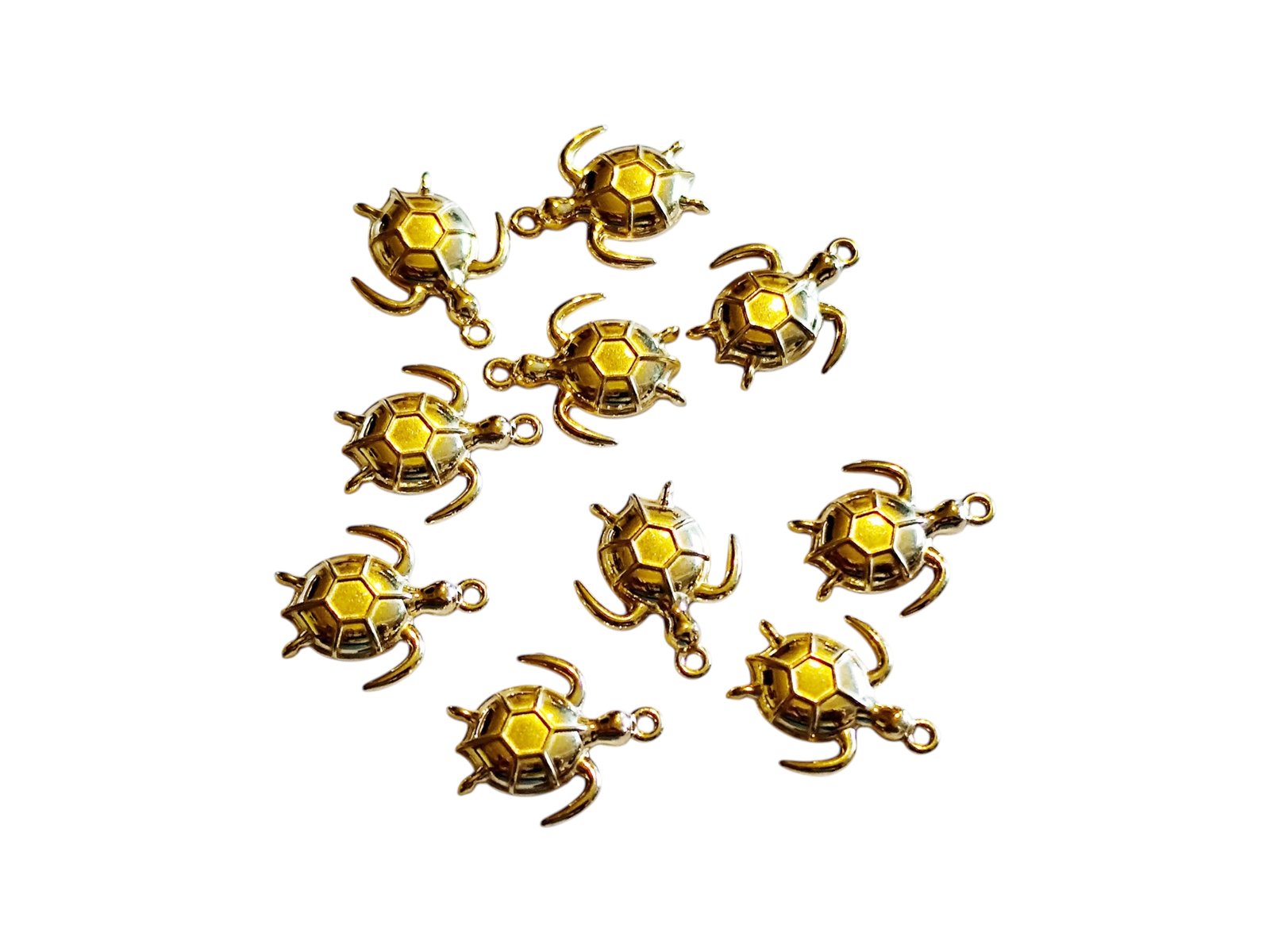 Turtle Charm in Stainless Steel 16mm (Gold), 10 Pcs - Image 2
