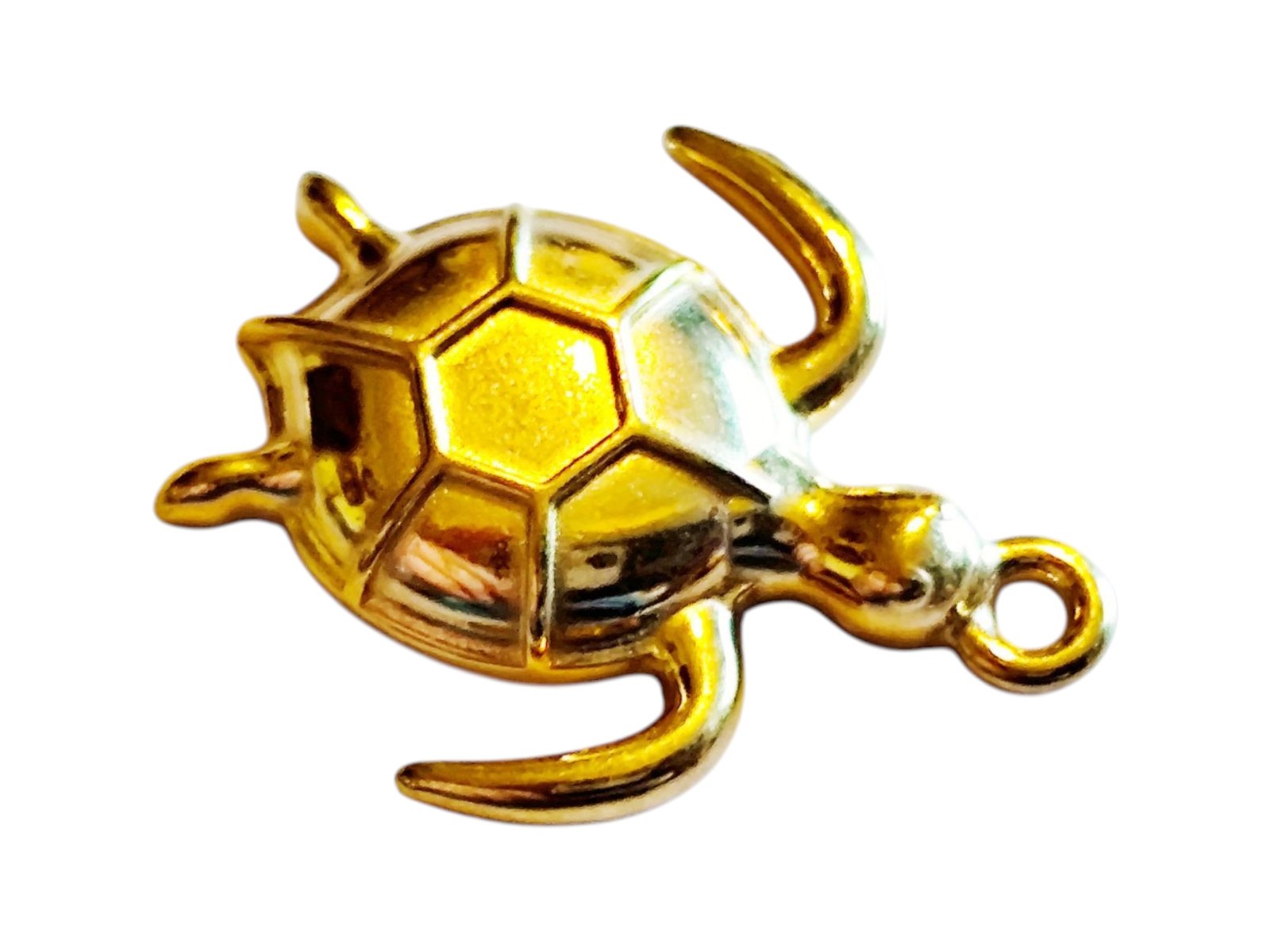 Turtle Charm in Stainless Steel 16mm (Gold), 10 Pcs