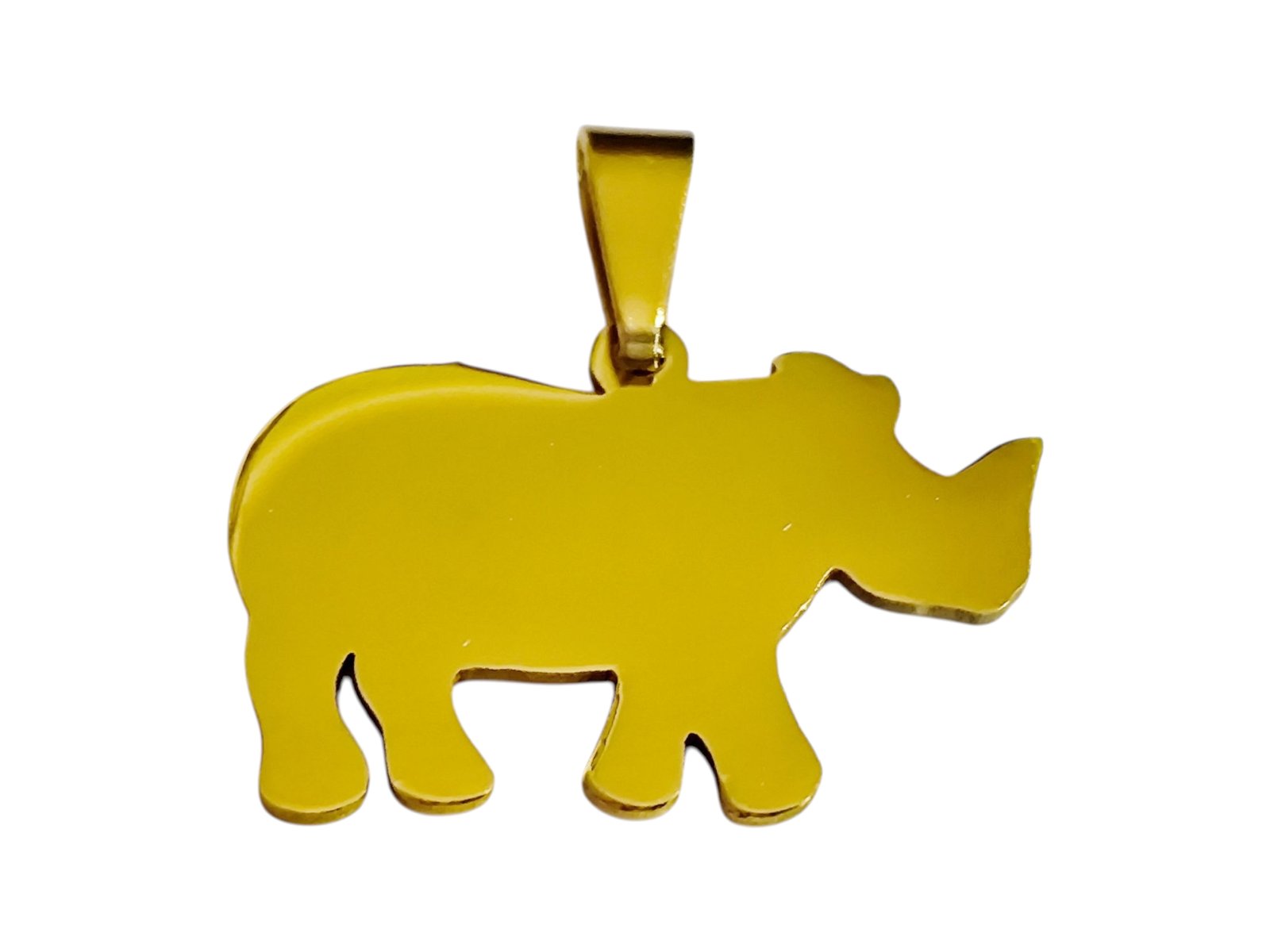 Rhino pendant in stainless steel