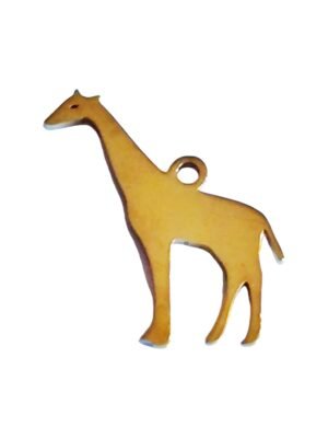 Giraffe charm in stainless steel gold
