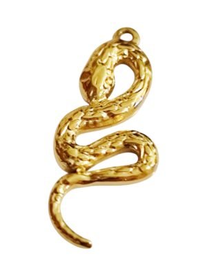 Snake Pendant in Stainless Steel 26mm (Gold)