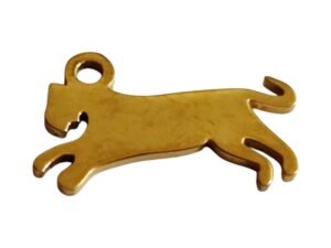 Leopard Charm in Stainless Steel 16mm (Gold)
