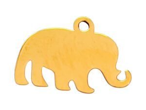 Elephant Charm in Stainless Steel 16mm (Gold)