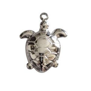 Turtle charm in stainless steel, 12mm