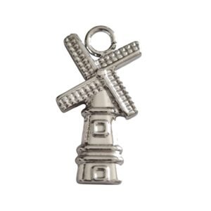 Windmill charm in stainless steel, 19mm