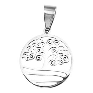 Tree of life stainless steel pendant 20mm excluding bail