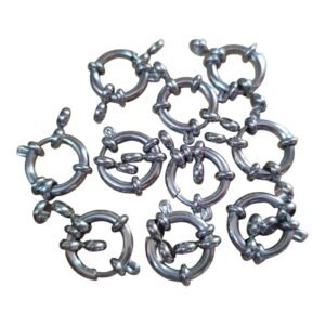 10 pieces Stainless steel spring ring sailor clasp, 14mm