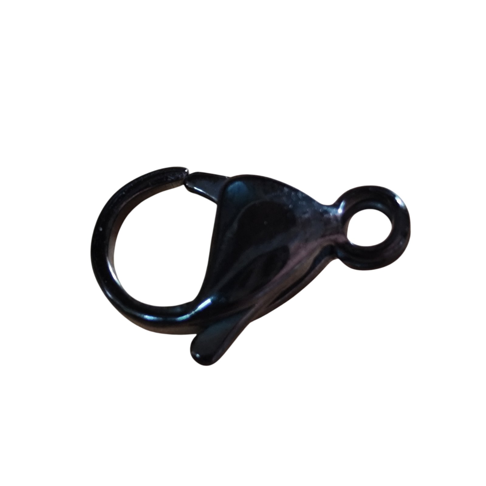 Stainless steel lobster clasp, Black, 14mm, 30 pcs - Image 2