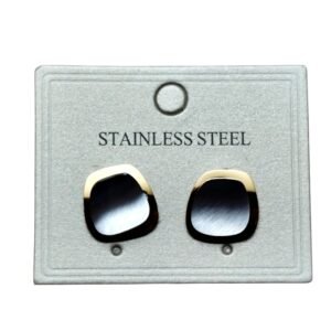 Abstract Geometric Dual-Tone Studs 16mm