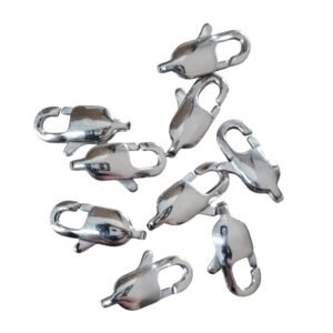 Stainless steel lobster clasp, 13mm, 10 pieces