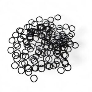 6mmx0,8mm Jumprings in Black Stainless Steel, 140 Pcs