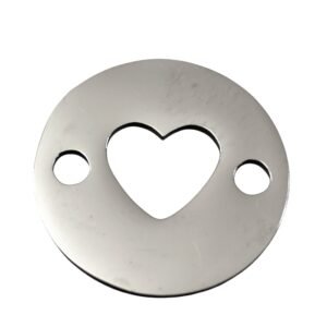 Heart in disc Connector, 18mm