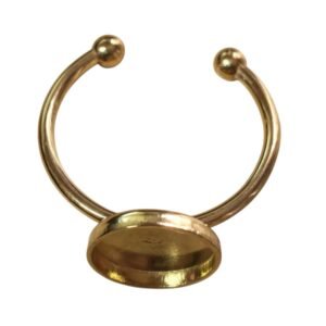 Stainless Steel Ring, bezel disc, 11mm