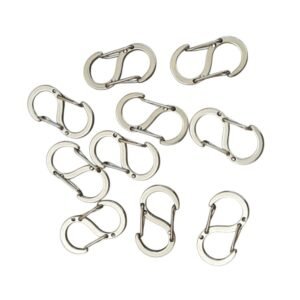 S-shaped Double Snap Hook, Stainless steel, 21mm, 10 pieces