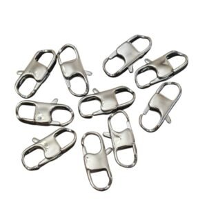 Stainless steel lobster clasp, 17 x 6.8mm, 10 pieces