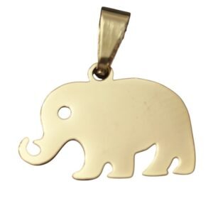 Elephant Charm in Stainless Steel 20mm (Gold)
